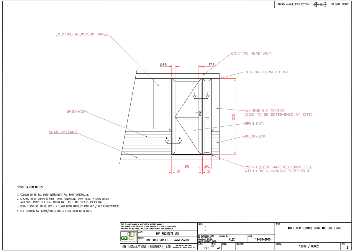 We worked with GB Installations to produce drawings for window designs.
